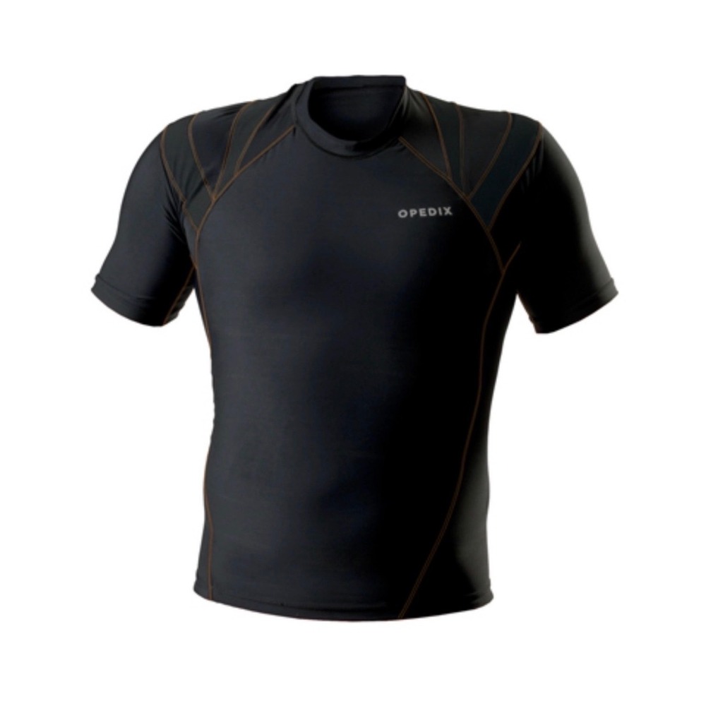 Opedix Kinetic Compression Shirt Black Short Sleeve Performance Athletic Top L